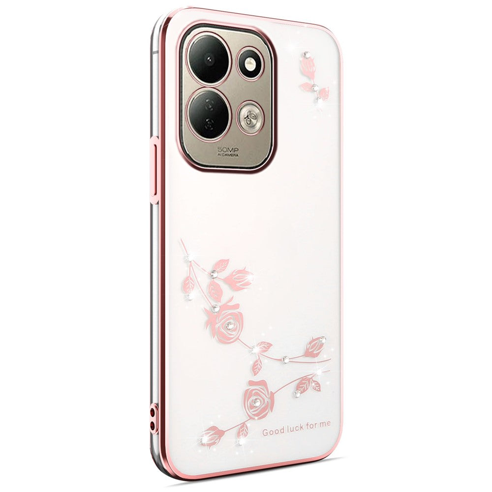 KADEM For Xiaomi Redmi 17 5G  /  Redmi 17 4G Case Flower Rhinestone Decor TPU Phone