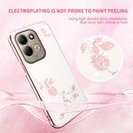 KADEM For Xiaomi Redmi 17 5G  /  Redmi 17 4G Case Flower Rhinestone Decor TPU Phone
