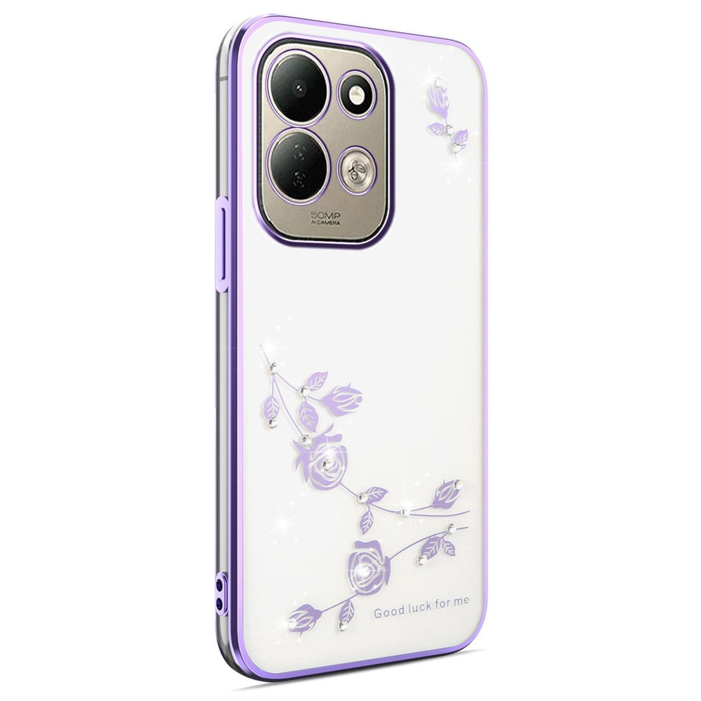 KADEM For Xiaomi Redmi 17 5G  /  Redmi 17 4G Case Flower Rhinestone Decor TPU Phone
