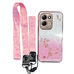 KADEM For Xiaomi Redmi 17 5G  /  Redmi 17 4G Case Flower Pattern TPU Gradient Phone Cover with Lanyards