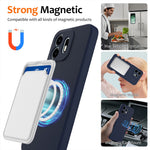 For OnePlus N6 4G Magnetic Case Anti-Drop Liquid Silicone Phone Cover with Lanyard