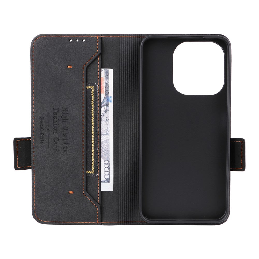 For Xiaomi Redmi Note 17 Pro+ 5G  /  Redmi Note 17 Pro Max 5G Case Leather Wallet Flip Phone Cover with Hardware Decor