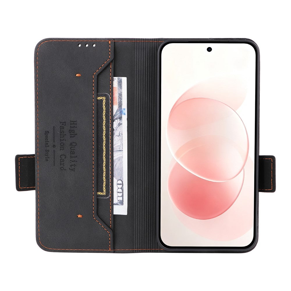 For Xiaomi Redmi Note 17 Pro+ 5G  /  Redmi Note 17 Pro Max 5G Case Leather Wallet Flip Phone Cover with Hardware Decor