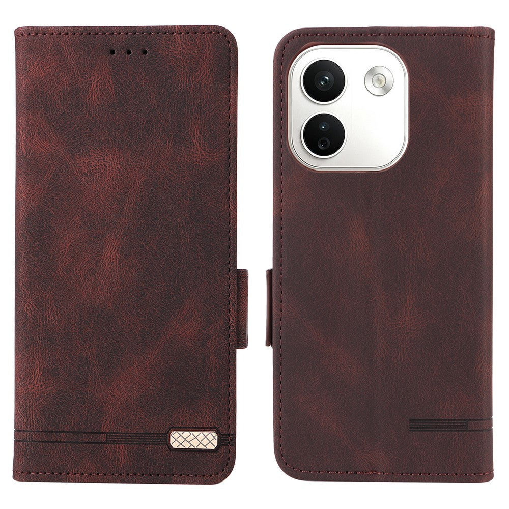 For Xiaomi Redmi Note 17 Pro+ 5G  /  Redmi Note 17 Pro Max 5G Case Leather Wallet Flip Phone Cover with Hardware Decor