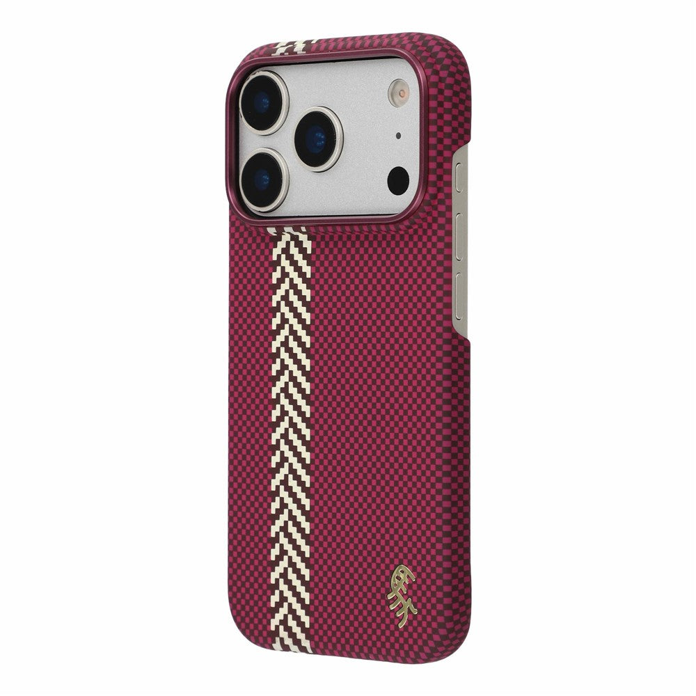 X-LEVEL for iPhone 18 Pro Max / 17 Pro Max Case Compatible with MagSafe Lacquered "Horse" Character Carbon Nanofiber PC Phone Cover