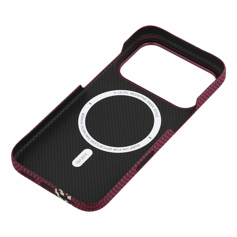 X-LEVEL for iPhone 18 Pro Max / 17 Pro Max Case Compatible with MagSafe Lacquered "Horse" Character Carbon Nanofiber PC Phone Cover