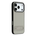 X-LEVEL For iPhone 18 Pro / 17 Pro Case Leather Coated PC TPU Phone Back Cover with Metal Kickstand