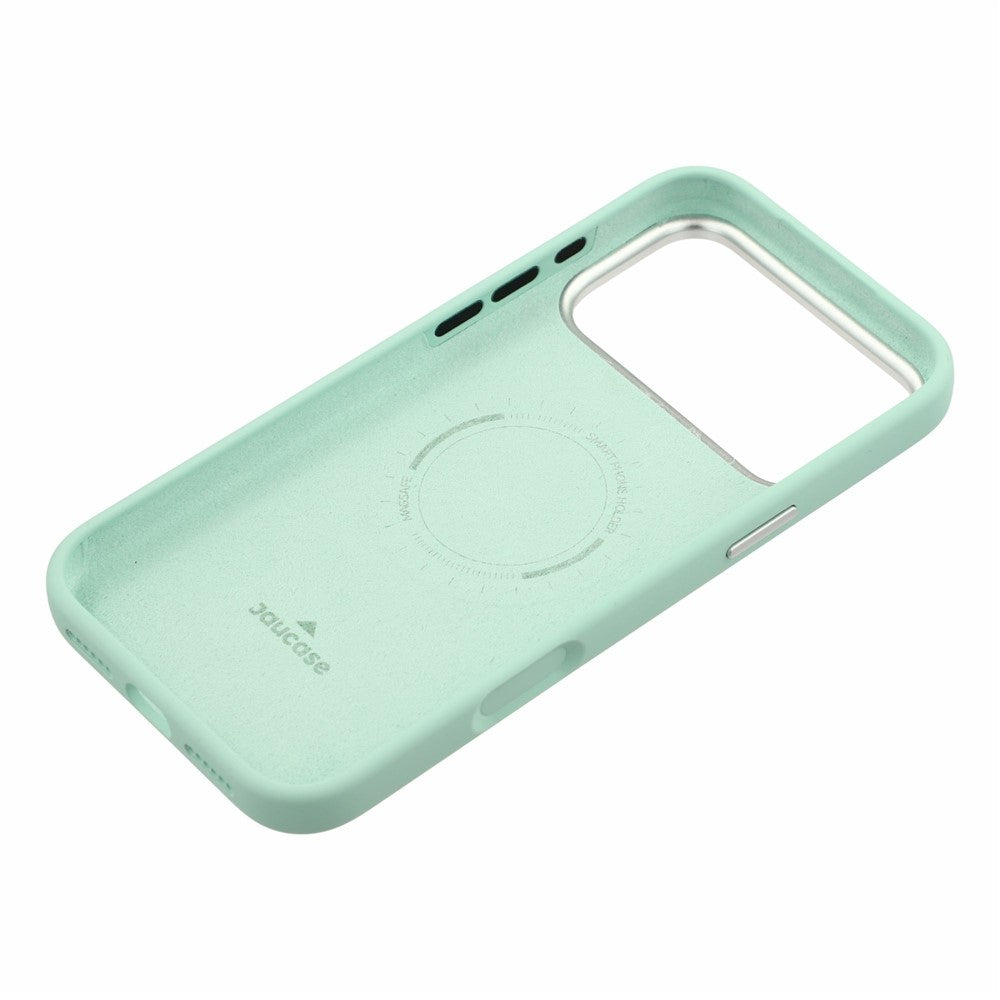 JAUCASE For iPhone 18 Pro / 17 Pro Case Compatible with MagSafe Metal Camera Frame Liquid Silicone Phone Cover
