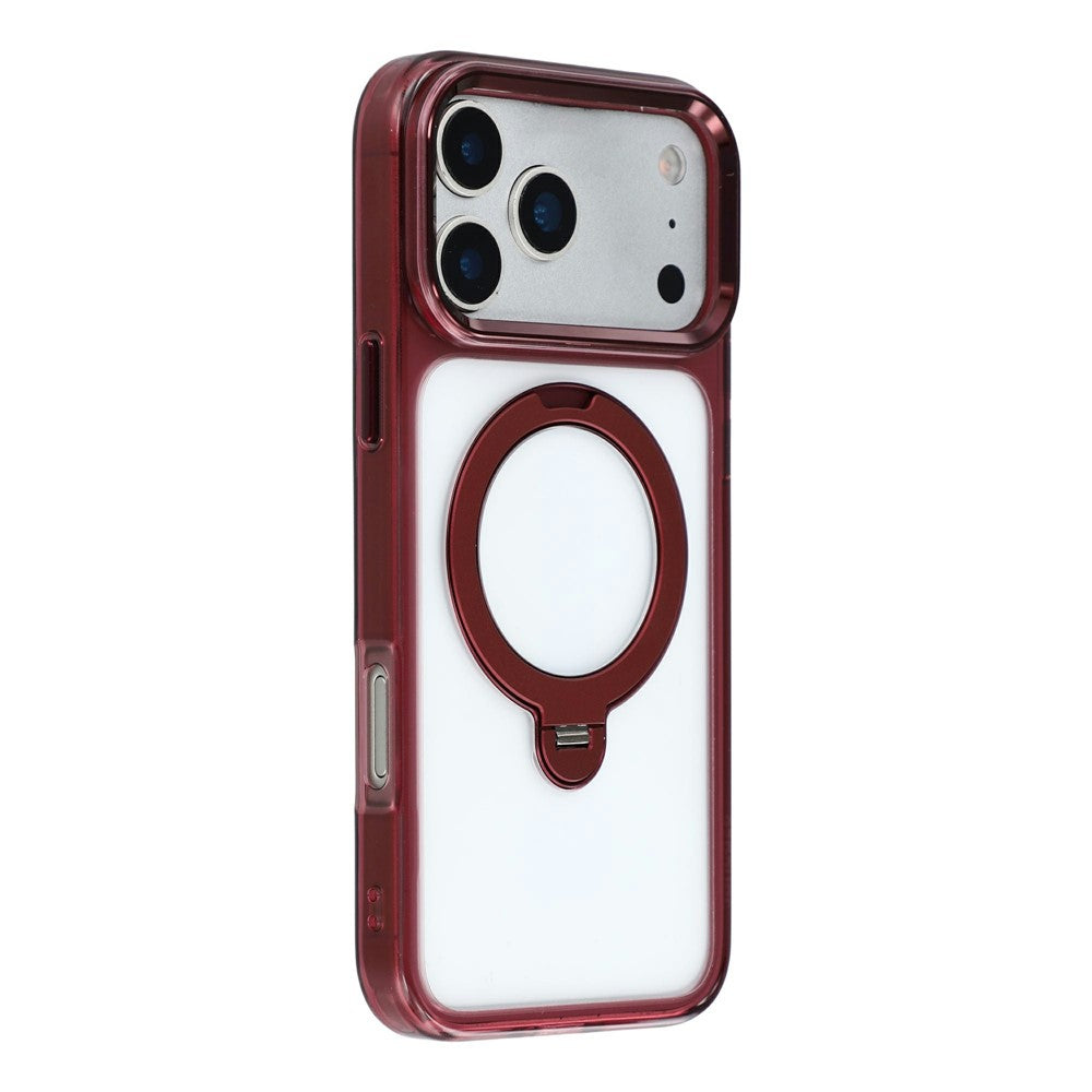 JAUCASE for iPhone 18 Pro Max / 17 Pro Max Case Magnetic Rotating Kickstand TPU + PC Clear Phone Back Cover