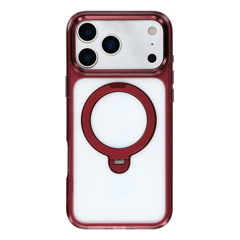JAUCASE for iPhone 18 Pro Max / 17 Pro Max Case Magnetic Rotating Kickstand TPU + PC Clear Phone Back Cover
