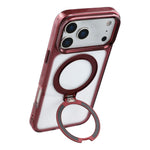 JAUCASE for iPhone 18 Pro Max / 17 Pro Max Case Magnetic Rotating Kickstand TPU + PC Clear Phone Back Cover