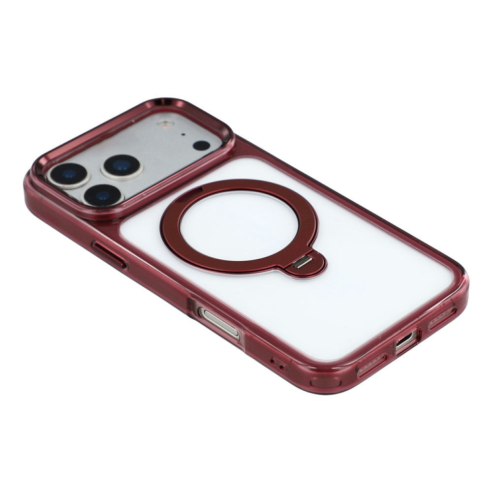 JAUCASE for iPhone 18 Pro Max / 17 Pro Max Case Magnetic Rotating Kickstand TPU + PC Clear Phone Back Cover