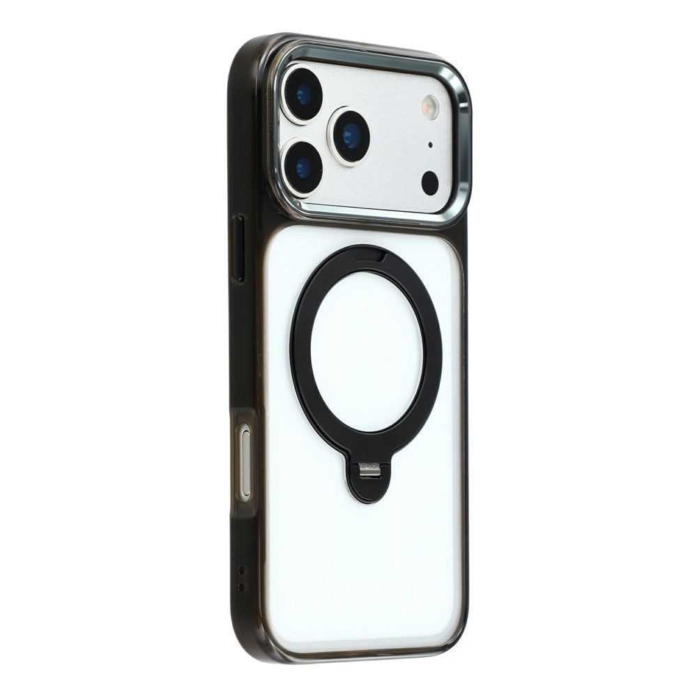 JAUCASE for iPhone 18 Pro Max / 17 Pro Max Case Magnetic Rotating Kickstand TPU + PC Clear Phone Back Cover