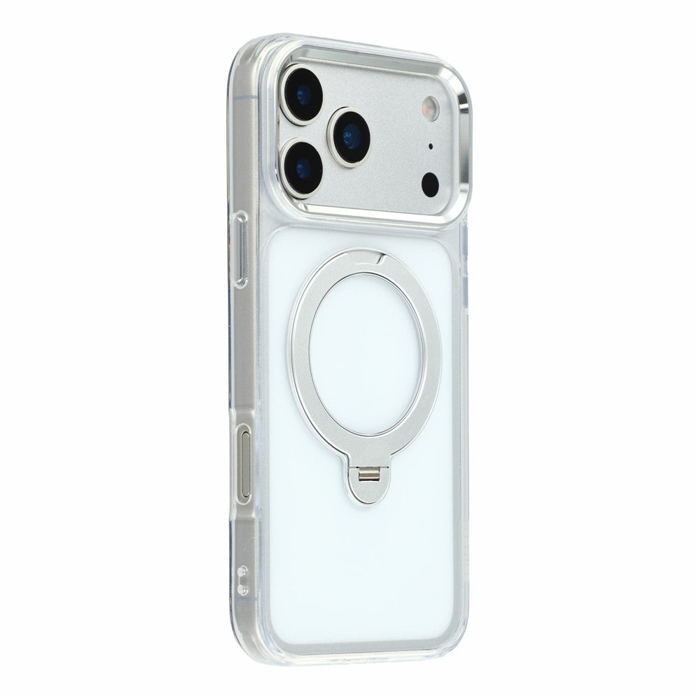 JAUCASE for iPhone 18 Pro Max / 17 Pro Max Case Magnetic Rotating Kickstand TPU + PC Clear Phone Back Cover