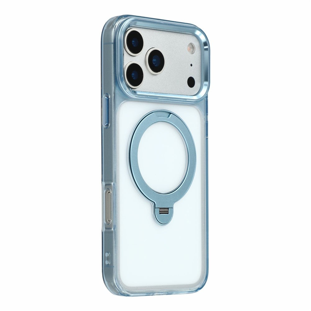 JAUCASE for iPhone 18 Pro Max / 17 Pro Max Case Magnetic Rotating Kickstand TPU + PC Clear Phone Back Cover