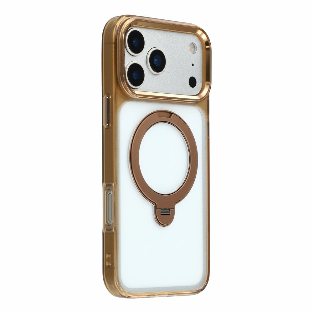 JAUCASE for iPhone 18 Pro Max / 17 Pro Max Case Magnetic Rotating Kickstand TPU + PC Clear Phone Back Cover