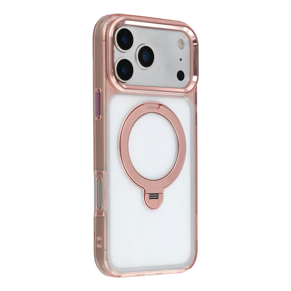 JAUCASE for iPhone 18 Pro Max / 17 Pro Max Case Magnetic Rotating Kickstand TPU + PC Clear Phone Back Cover