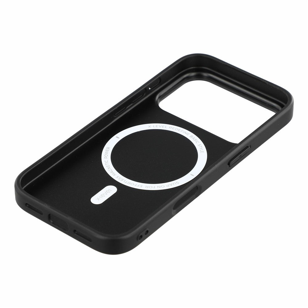 X-LEVEL For iPhone 18 Pro / 17 Pro Magnetic Case PC + TPU + PU Phone Back Cover