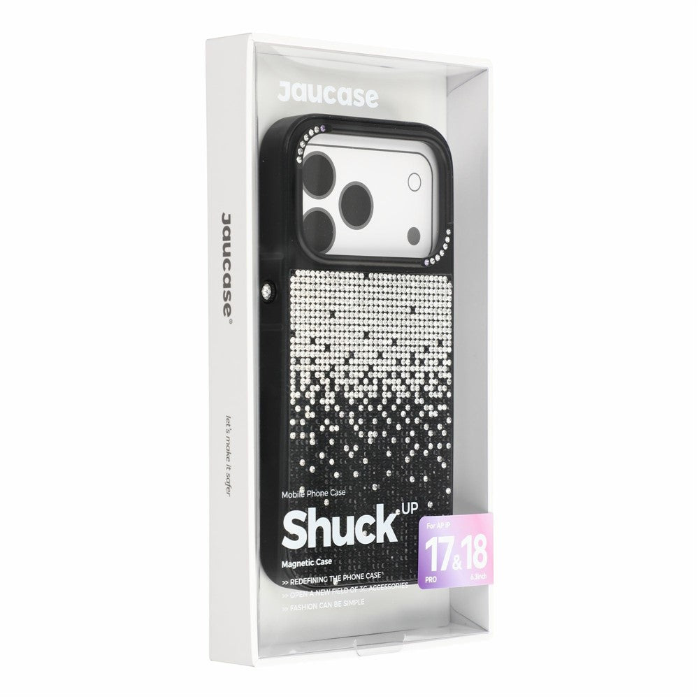 JAUCASE for iPhone 18 Pro Max / 17 Pro Max Case PC + TPU Gradient Rhinestone Phone Cover