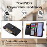 Til Samsung Galaxy Z Fold8 Ultra Cover RFID Blockerende Lynlåslomme Læder Pung Telefon Cover med Rem