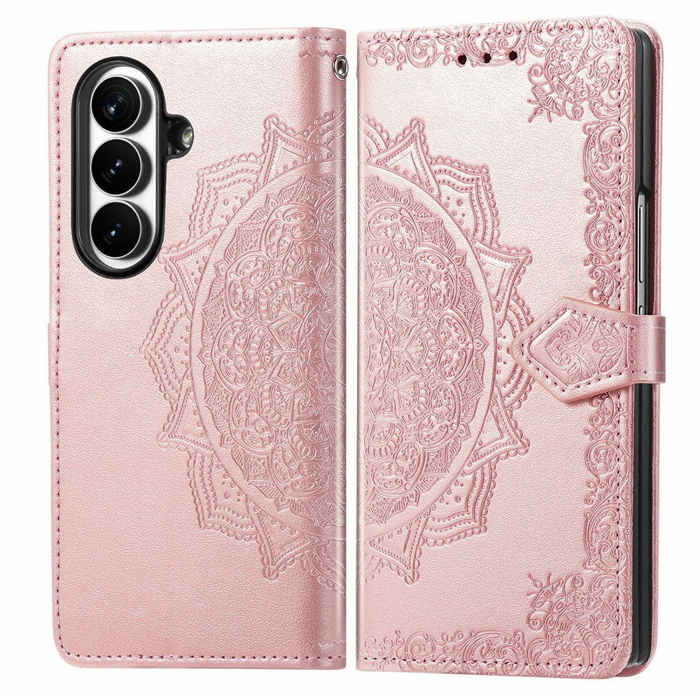 For Samsung Galaxy Z Fold8 Ultra Wallet Case Mandala Flower Leather Phone Cover Stand