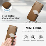 For Samsung Galaxy Z Fold8 Ultra Stand Case Leaf Shape Magnetic Clasp Leather Phone Cover with Hand Strap