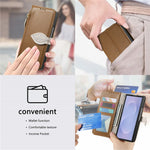 For Samsung Galaxy Z Fold8 Ultra Stand Case Leaf Shape Magnetic Clasp Leather Phone Cover with Hand Strap