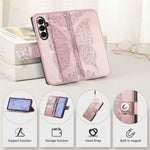 For Samsung Galaxy Z Fold8 Ultra Case with Strap Butterfly Pattern PU Leather Wallet Phone Cover