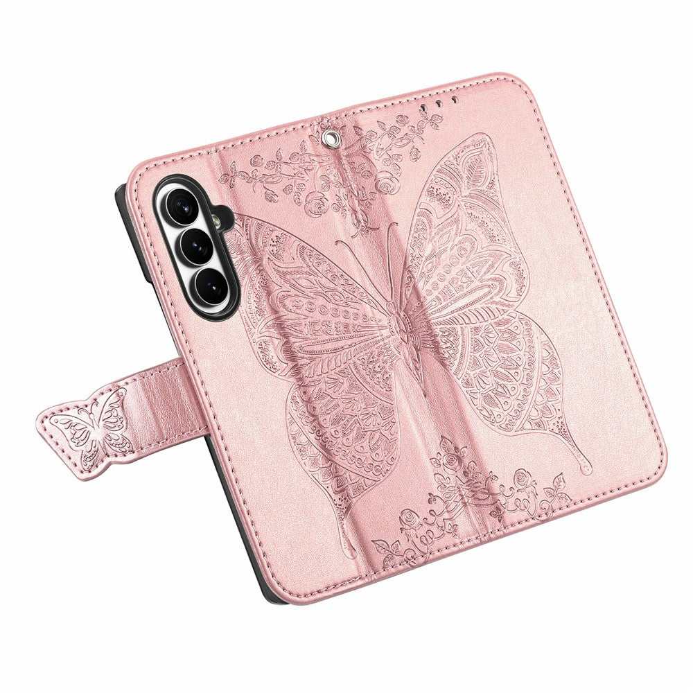 For Samsung Galaxy Z Fold8 Ultra Case with Strap Butterfly Pattern PU Leather Wallet Phone Cover