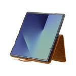 Til Samsung Galaxy Z Fold8 Ultra Cover Blomsterbladmønster Flere kortpladser Lynlås Læder Telefoncover med Håndrem