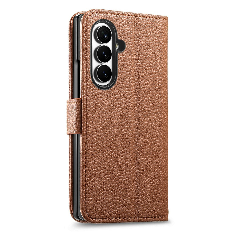 For Samsung Galaxy Z Fold8 Ultra Case Zipper Pocket TPU PU Leather Wallet Phone Cover with Strap