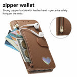 For Samsung Galaxy Z Fold8 Ultra Case Zipper Pocket TPU PU Leather Wallet Phone Cover with Strap