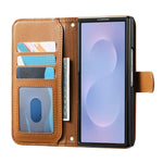 Til Samsung Galaxy Z Fold8 Ultra Standercover Præget TPU PU Læder Lynlås Lomme Pung Telefoncover med Rem