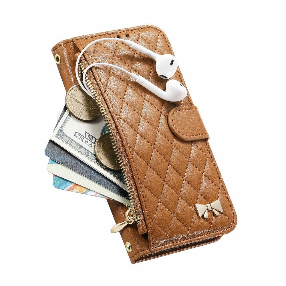 Til Samsung Galaxy Z Fold8 Ultra Standercover Præget TPU PU Læder Lynlås Lomme Pung Telefoncover med Rem