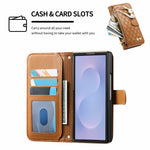 Til Samsung Galaxy Z Fold8 Ultra Standercover Præget TPU PU Læder Lynlås Lomme Pung Telefoncover med Rem