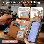 Læderetui til Samsung Galaxy Z Fold8 Ultra med tegneserie-katte-mønster, pungefunktion og støttefod samt håndrem