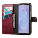 For Samsung Galaxy Z Fold8 Ultra Case Color Splicing TPU PU Leather Flip Shockproof Phone Cover with Wrist Strap