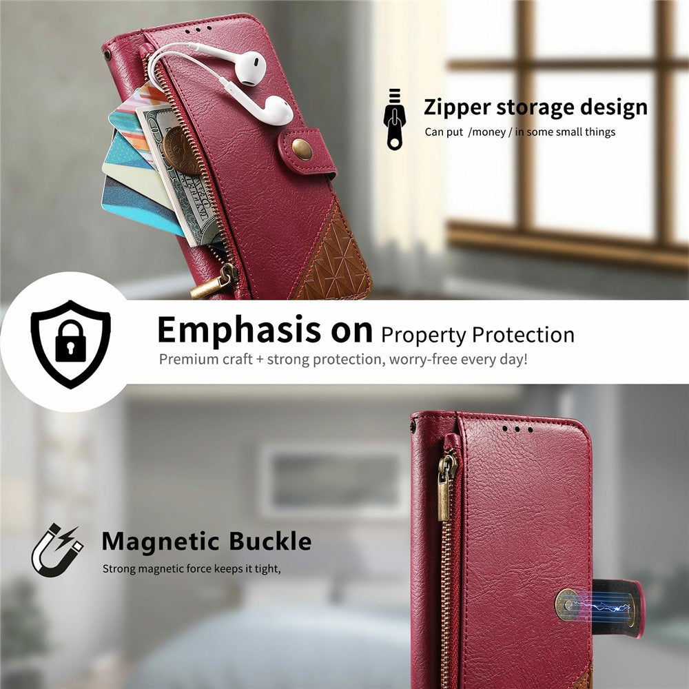 For Samsung Galaxy Z Fold8 Ultra Case Color Splicing TPU PU Leather Flip Shockproof Phone Cover with Wrist Strap