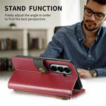 For Samsung Galaxy Z Fold8 Ultra Case Color Splicing TPU PU Leather Flip Shockproof Phone Cover with Wrist Strap