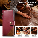 For Samsung Galaxy Z Fold8 Ultra Case Color Splicing TPU PU Leather Flip Shockproof Phone Cover with Wrist Strap