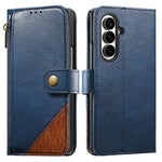 For Samsung Galaxy Z Fold8 Ultra Case Color Splicing TPU PU Leather Flip Shockproof Phone Cover with Wrist Strap