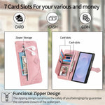 For Samsung Galaxy Z Fold8 Ultra Zipper Wallet Case with Strap Flower Imprint PU Leather Phone Cover