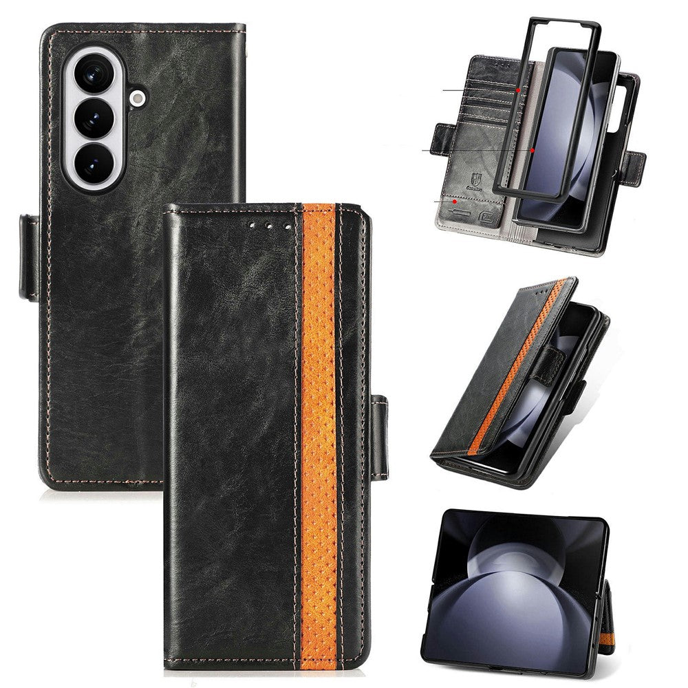 CASENEO For Samsung Galaxy Z Fold8 Ultra Phone Cases PU Leather Cover Stand with RFID Blocking Wallet