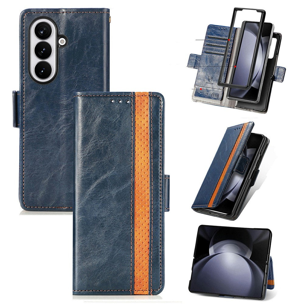 CASENEO For Samsung Galaxy Z Fold8 Ultra Phone Cases PU Leather Cover Stand with RFID Blocking Wallet