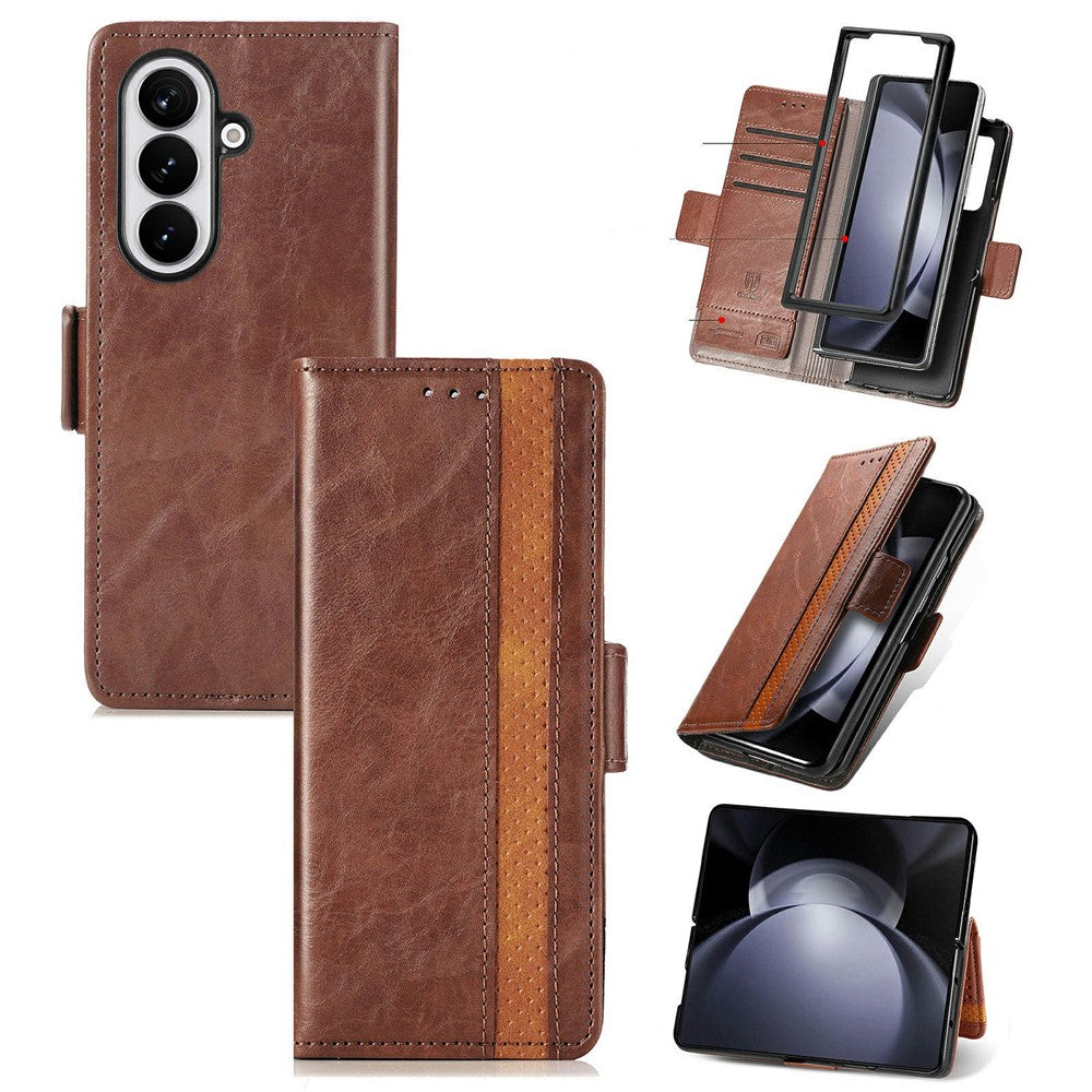 CASENEO For Samsung Galaxy Z Fold8 Ultra Phone Cases PU Leather Cover Stand with RFID Blocking Wallet