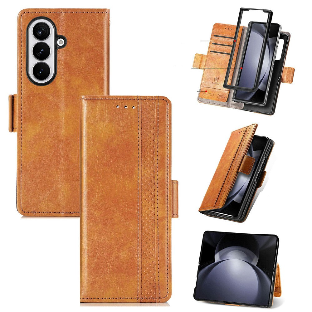 CASENEO For Samsung Galaxy Z Fold8 Ultra Phone Cases PU Leather Cover Stand with RFID Blocking Wallet