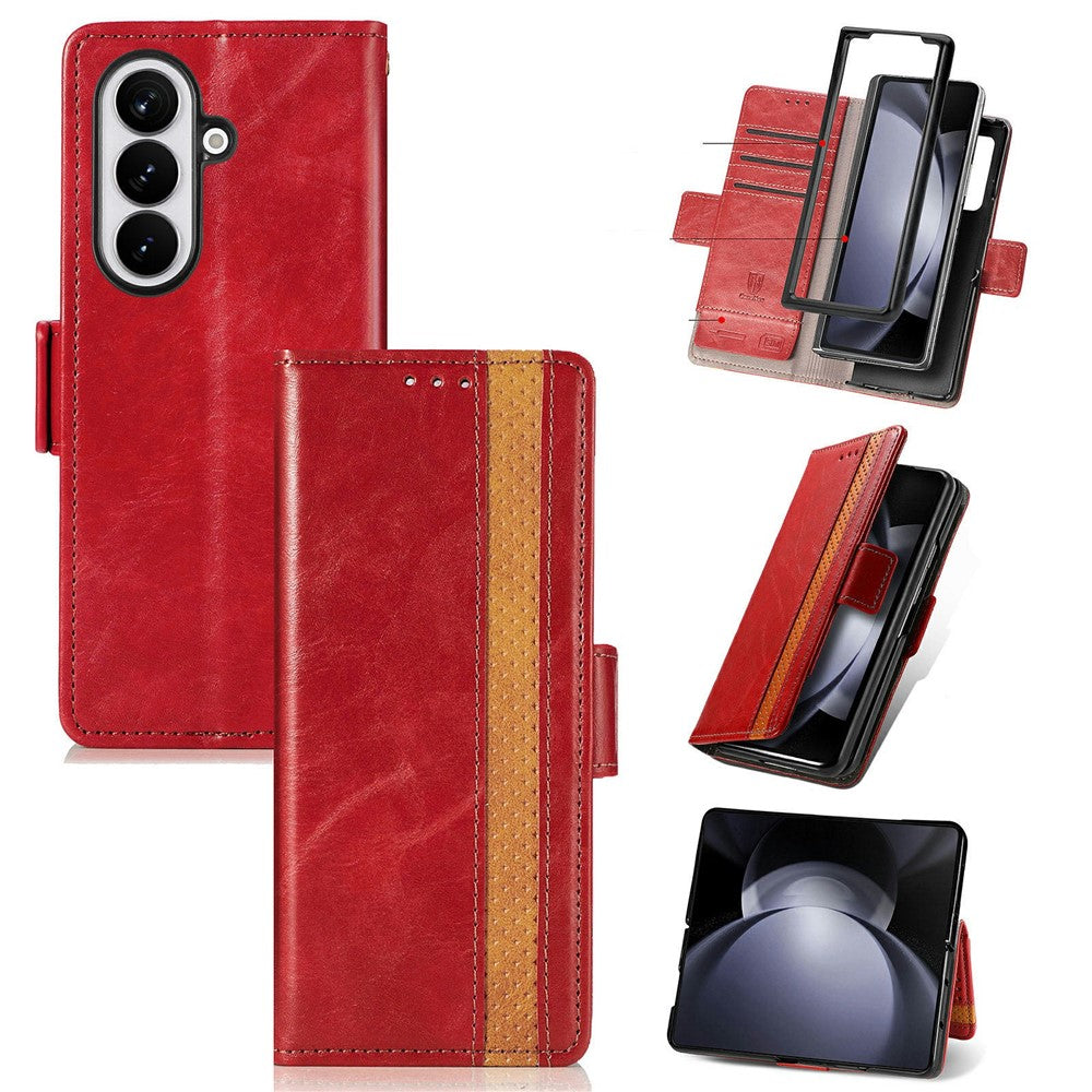 CASENEO For Samsung Galaxy Z Fold8 Ultra Phone Cases PU Leather Cover Stand with RFID Blocking Wallet