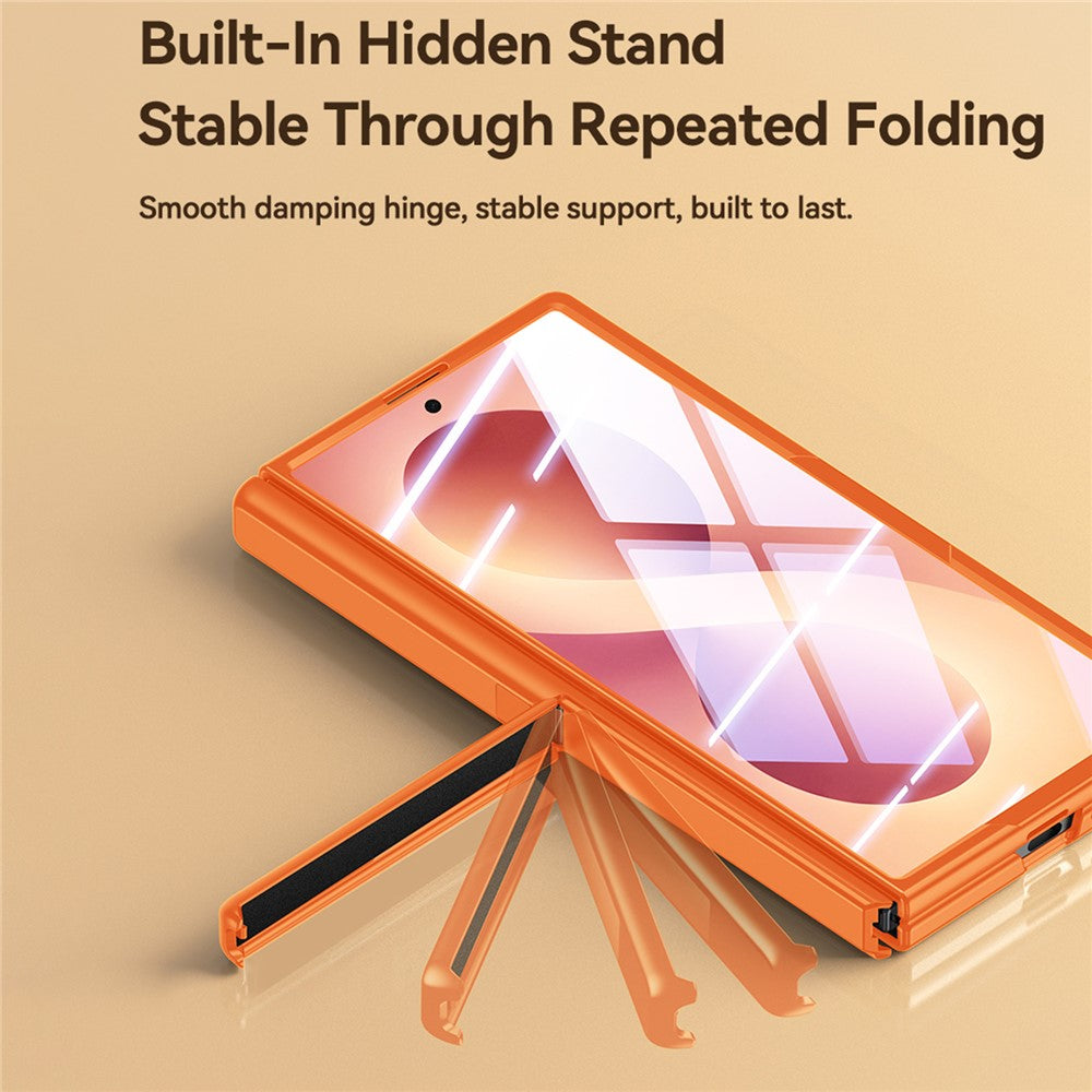 Samsung Galaxy Z Fold8 Ultra magnetisk cover med HD-klar hærdet glasfilm og dobbelt støttefunktion, PC + TPU-mobilcover