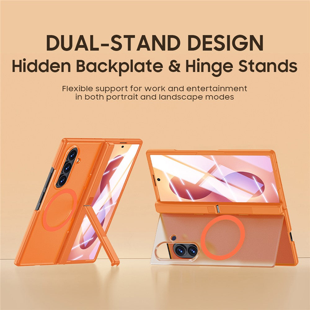 Samsung Galaxy Z Fold8 Ultra magnetisk cover med HD-klar hærdet glasfilm og dobbelt støttefunktion, PC + TPU-mobilcover