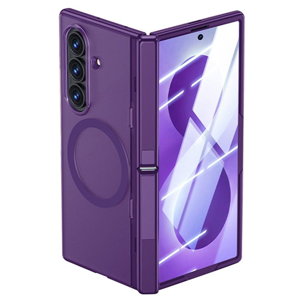 Samsung Galaxy Z Fold8 Ultra magnetisk cover med HD-klar hærdet glasfilm og dobbelt støttefunktion, PC + TPU-mobilcover